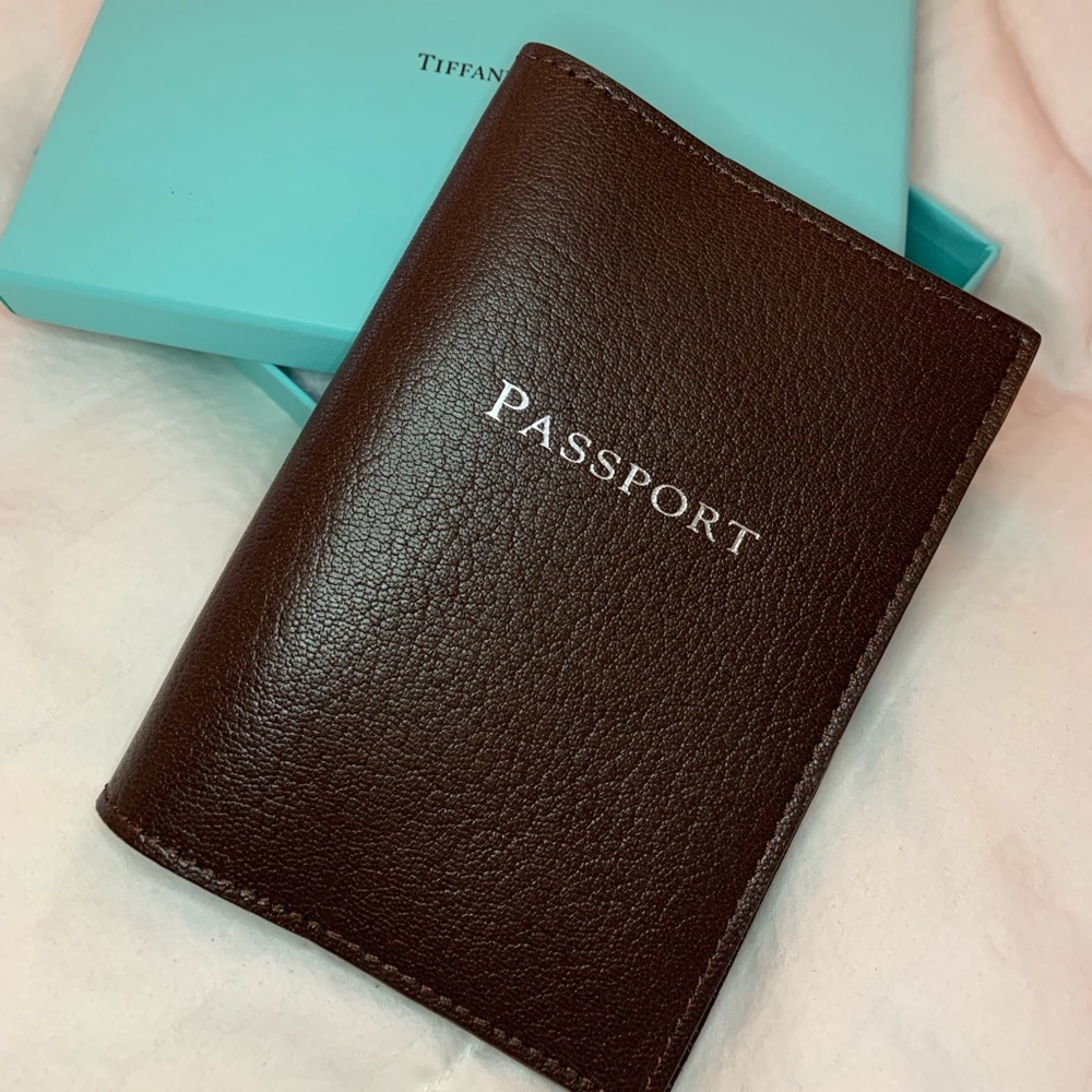 Tiffany & Co. Brown Leather Passport Cover BNIB